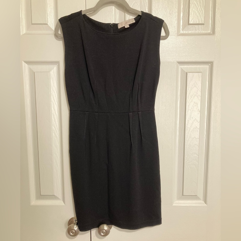 LOFT | Black suiting dress.
